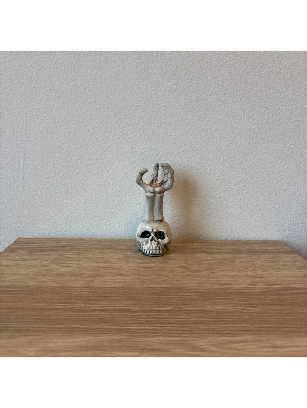 Skull Skeleton Halloween Decor Candle Holder